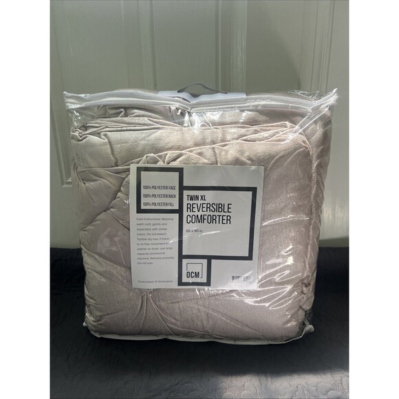 Twin Xl Reversible Comforter 66" x 90" Dusty Pink NEW Dorm Living Cute Chic Glam - Picture 3 of 8